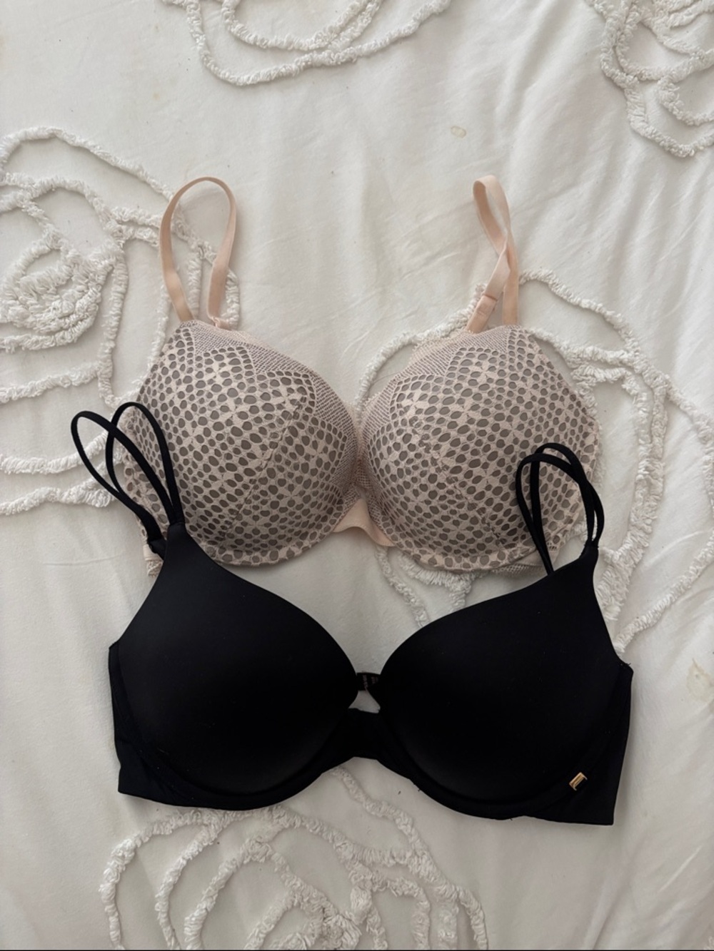 Pack of 2 Victoria’s Secret Bras — Nude Pattern & Black